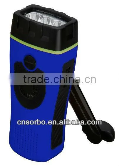 Top Quality Good Special Design Hand Dynamo Flashlight FM Radio / Mobile Phone Charger photo-6
