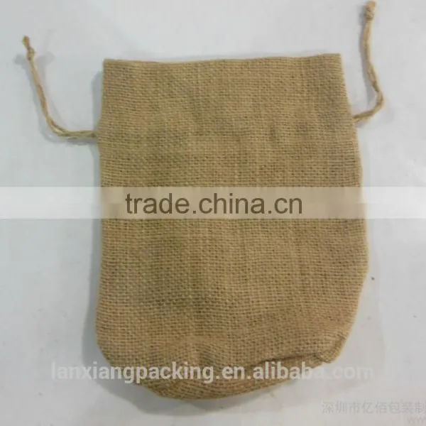 Custom Double Pull Jute Jewelry Pouch photo-3