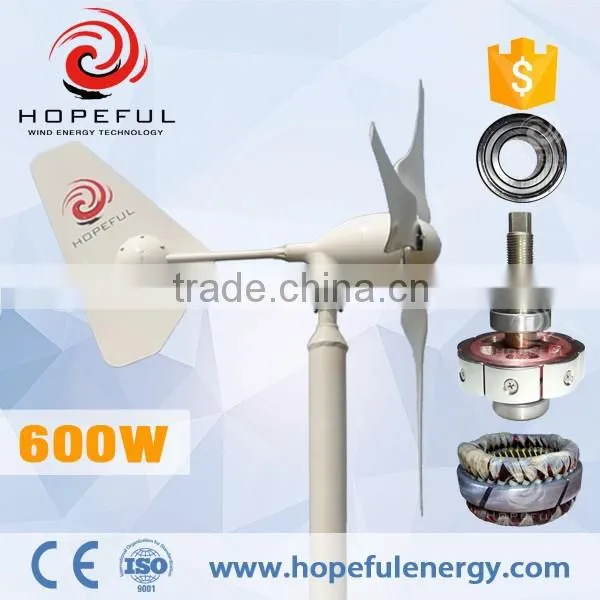 HOPEFUL 600w 12V Off-grid Wind Turbine for Street Light Use photo-4