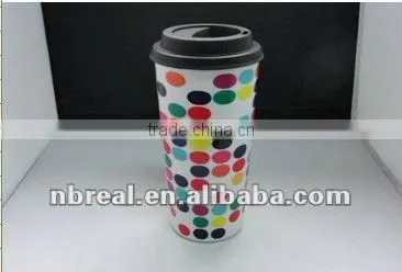 Bpa Free Plastic Mug With Silicome Cap