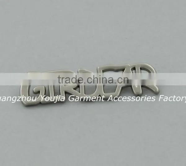 Silver Color Metal Letters Logo Label Tags for Scarf photo-5