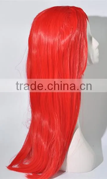 Red Long Straight Silk Wave Wig N327 photo-2