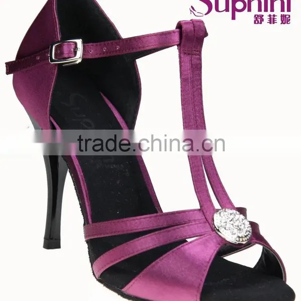10cm High Heel Pumps Shoes Purple Crystal Wedding Shoes photo-2
