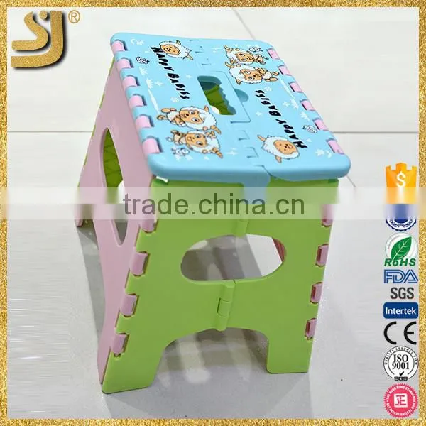 Yellow Color Plastic Folding Stools, Mini Plastic Folding Stools photo-4