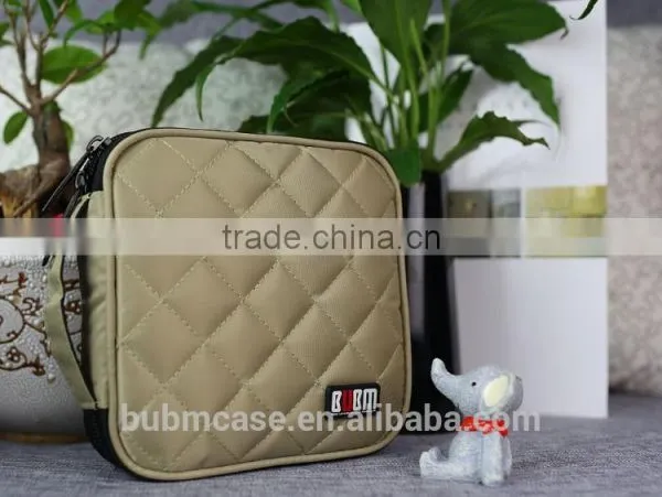 Khaki 32 Capacity 230D Space Twill PVC Fabric DVD Case CD Holder Personalized cd Case Multi Disc Dvd Cases photo-4