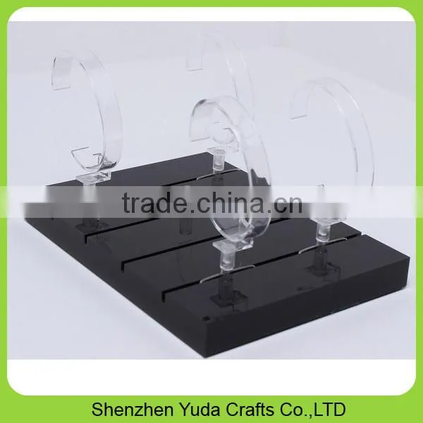 Glossy Black Painted Wooden Wrist Watches Display, MDF Watch Stand Holder photo-5