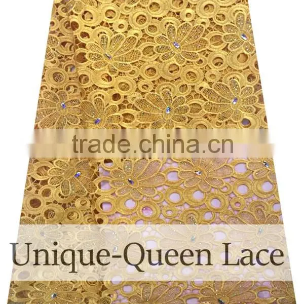 2016 New Design Wedding Green Nigeria Guipure Cord African Lace Fabric /green Cord Lace Fabric photo-4