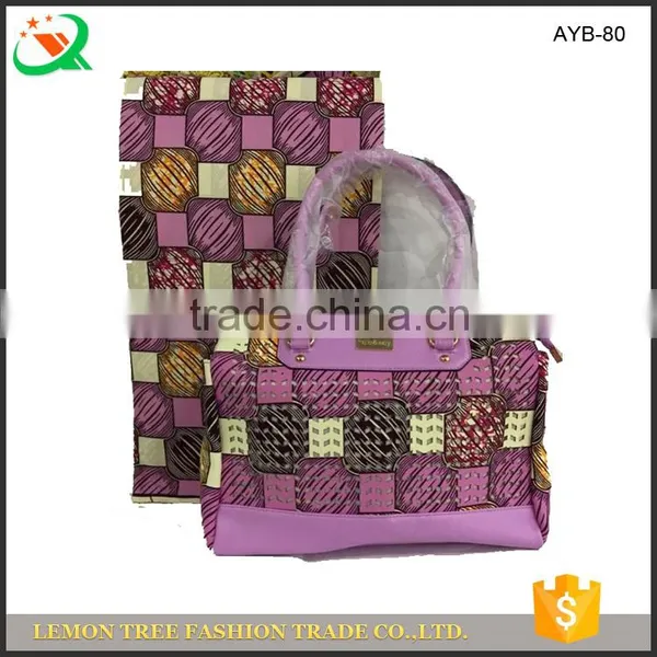 High Class Design African Super Wax & Wax Candle Bags for Wax and Matching Bag Set