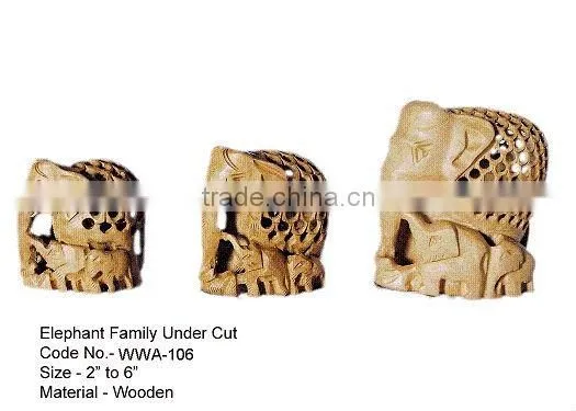 Elephant Wood Carving/animal Wood Carving/elephant in Wood