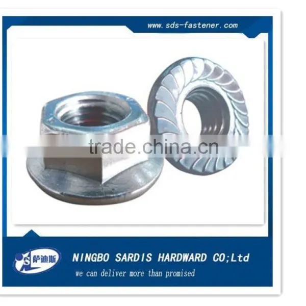 Made In for Automobile Steel Yellow / Zinc Plated/In Black Hex Flange Nut photo-3