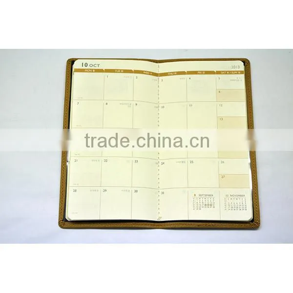 High Quality Slim Size Korean Stitch Bond Leather Agenda photo-5