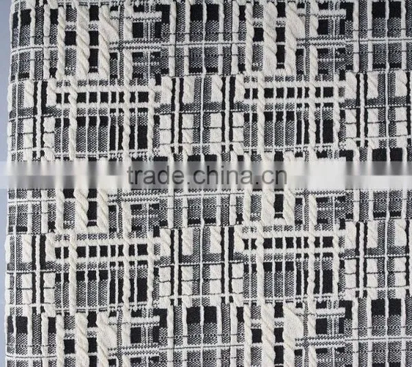 New Products 2016 High Quality Polyester Spandex Yarn Dyed Knit Jacquard Fabric photo-2