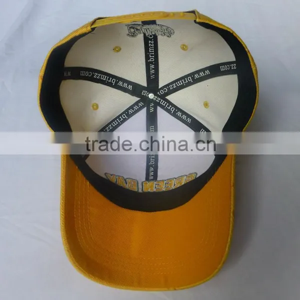 2014 New Style Custom 3D Embroidery Printing Cheese Baseball Caps Leisure Hats photo-4
