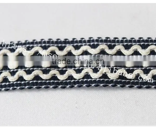 High Qualoity 2cm Width Wave Embroidery Elastic Webbing Wholesale photo-2