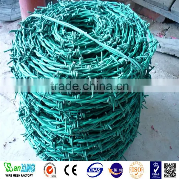 BWG12-16 Green Pvc Coated Barbed Wire Coils photo-2