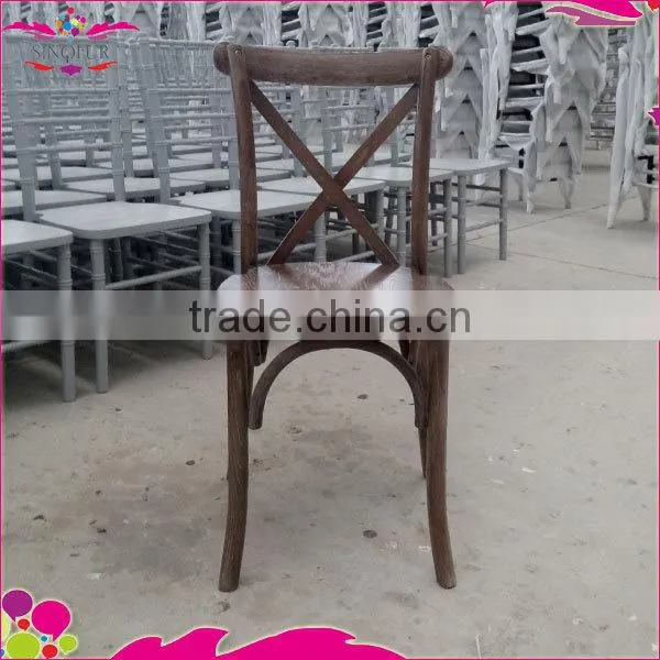 Popular Old Wedding Wooden Cross Back Chair photo-4