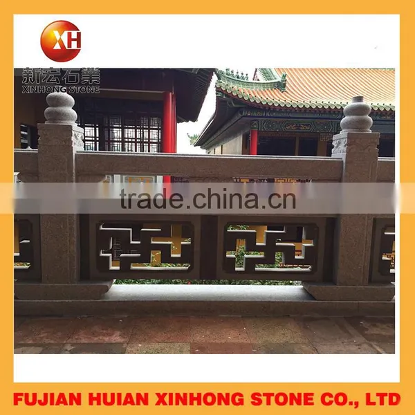 Natural Carved White Stone Columns and Stone Balustrade photo-2