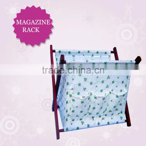 Folding Wooden Magazine Rack With Colorful Dots, Magazine Racks for Sale photo-3