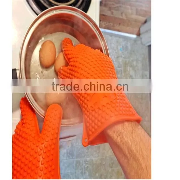 Kitchen Durable Kitchen Five Fingers Silicone Glove / Silicone Oven Glove /silicone Heat Resistant Glove KT-C141 photo-2