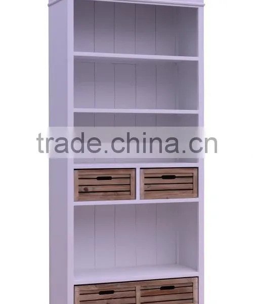 Modern Tall Open Shelf Bookcase, Simple Wooden Bookshelf photo-3
