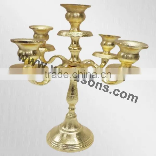 Aluminum Candelabra 5 Candle, Candelabra, Chandle Holder, Wedding Candelabra photo-5
