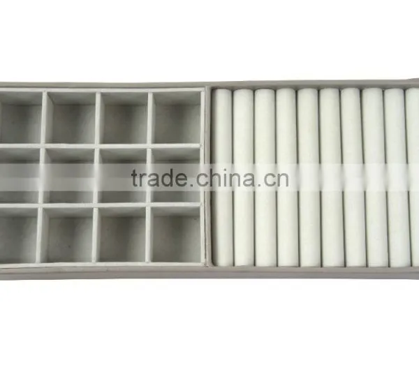 12 Compartment Faux Leather Jewelry Accessory Box With Ring Holder photo-2