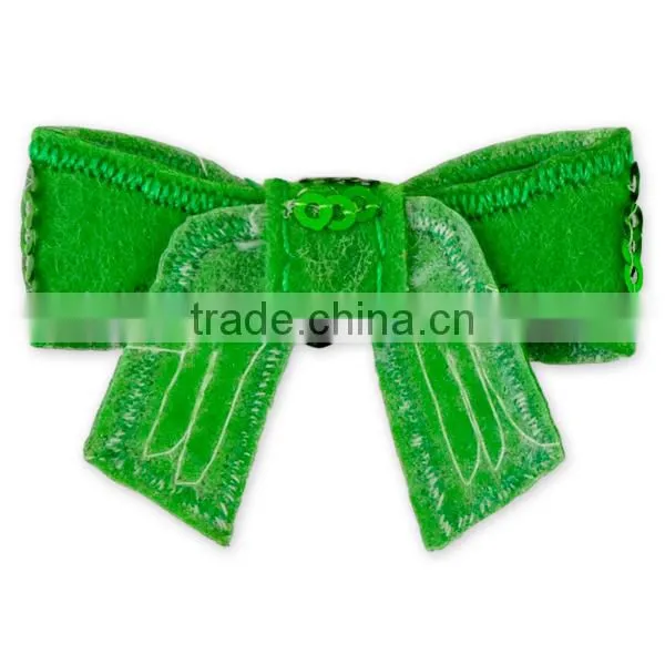 4.5 CM Turquoise Sequins Hair Bows Hairgrips photo-5