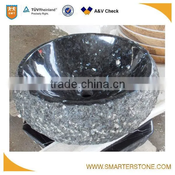 Black Granite With Natural Surface Outside Washbasin Design photo-4