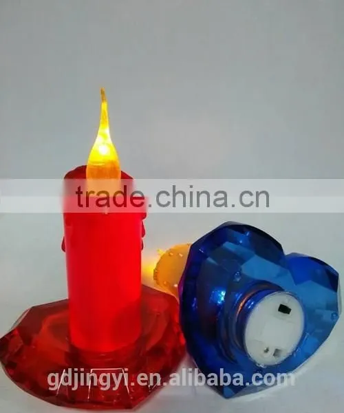 LED Lighted Acrylic Heart Shape Base Colorful Candles Decoraitons photo-2