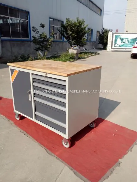 Tool Cabinet With Wood Top/ Workbench