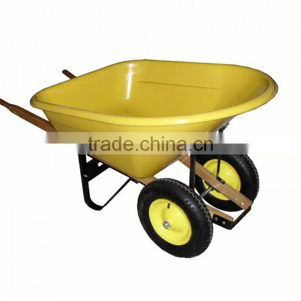 Plastic Double -Wheel Wheel Barrow photo-2