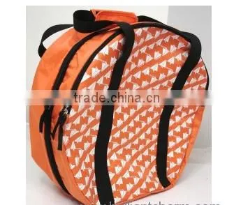 Cutsomeized Size Logo Eco -friendly Orange Round Travel Duffle Bag for Women photo-4