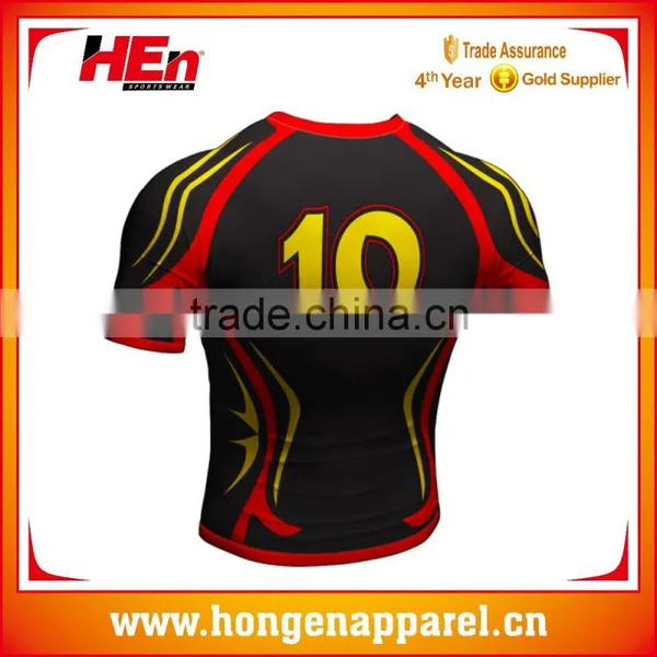 Hongen Apparel High Quality Polyester Sublimated Custom Rugby Shirts, Rugby Jerseys for Mens photo-2