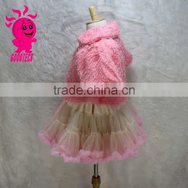 Fake Fur Vest Waistcoats, Winter Baby Girl Clothes Cute Warm Coat Princess Design Girl's Outerwear Thick Fur Kid's Coat photo-3