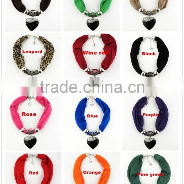 Solid Blue Women Costume Scarves Lady Head Cameo Pendant Jewelry Scarves Women Jewelry Scarves photo-6