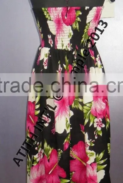 Lady Sexy Printed Smoked Tube Top Fashion Dress Bohemian Dress for Women photo-5