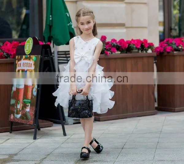 Hot Sale Net Fabric Ball Grown Dress for Baby Girl Summer Dress for Girl Ruffle Skirt Sleeveless photo-2