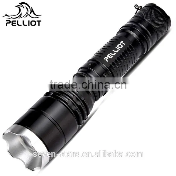 Zoomable Multifunctional Long Lasting Time Tactical Flashlight With Five Stalls