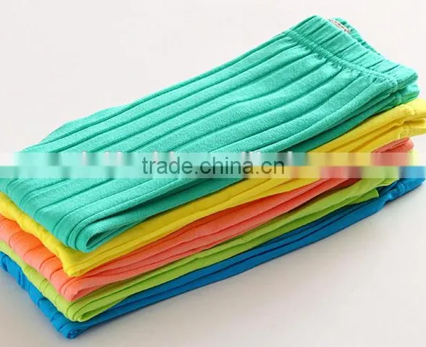 Fashion Unique Slim Design Breathable Children Knit Tight Pants/customized Seamed Kids Trousers Design for Girls photo-2