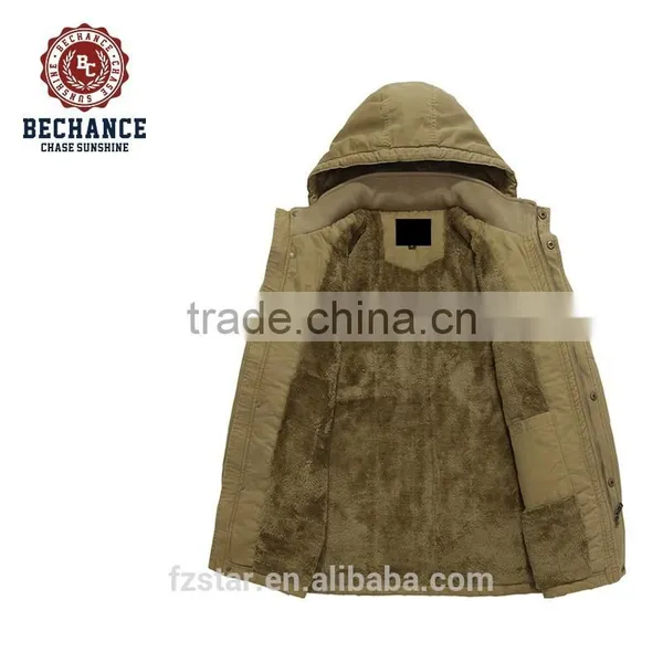 Men's Autumn Winter Warm Thick Casual Detachable Hood Padded Coat Plus Size Winter Jacket photo-3