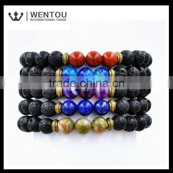 New Designs Hot Sale Lava Beads Bracelet photo-3