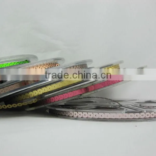 Laser Color Plain Color Hot Fix Sequins Roll High Quality PET Motif Sequins photo-2