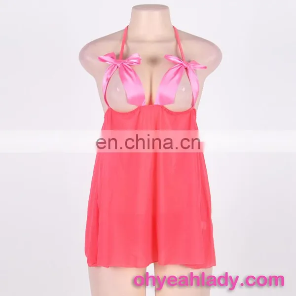 Women Langeries Nude Sexy Lingerie Babydoll Showing Nipples photo-4