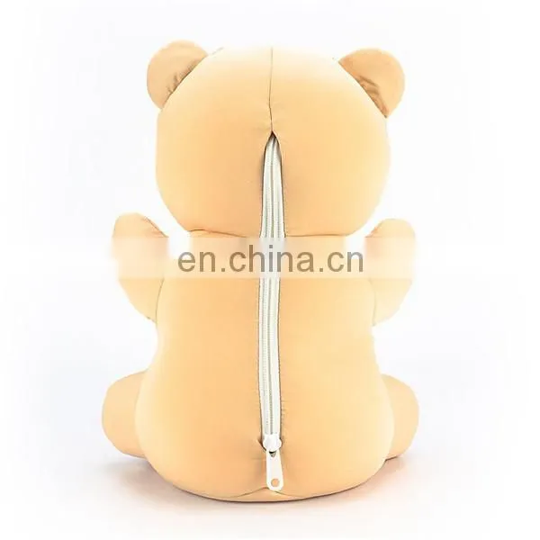 2017 Car Travel Rest Soft Memory Foam Neck Pillow for Kids Fashion Switch Cute Custom 2 in 1 Plush Teddy Bear U Pillow photo-5