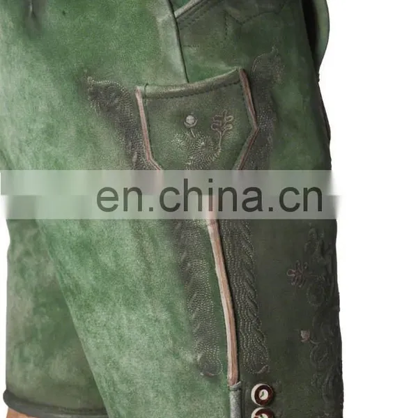 High Quality Bavarian Leder Hosen, Trachten Lederhosen (short Lederhosen) photo-3