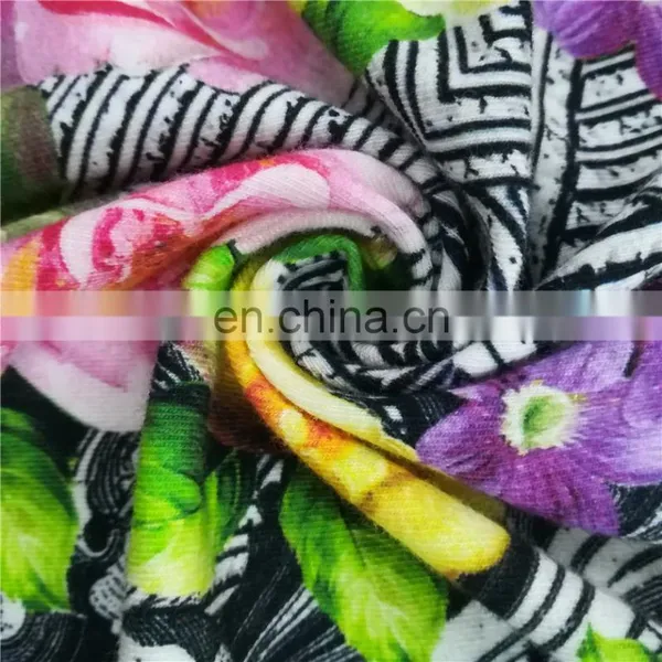 Lot Stock Cotton Print Printed Knit Fabric for Children