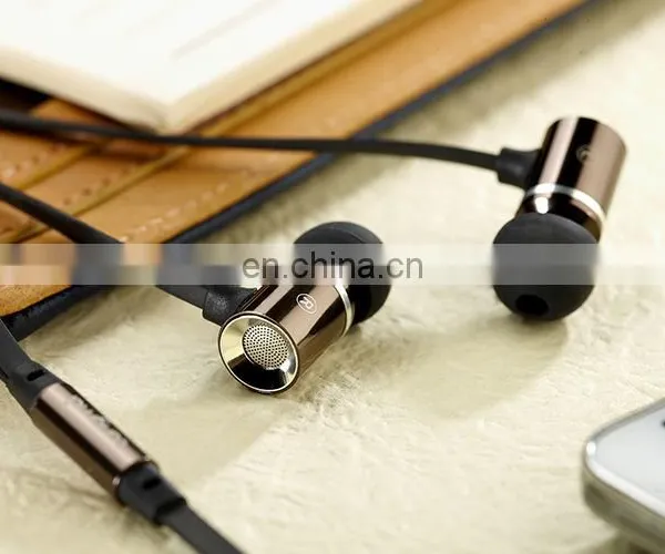 2017 Gray Flat Super Heavy Bass Cable Metal Earbuds With Mic for Iphone Samsung photo-4