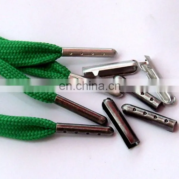 Customized Engraved Logo Shoelace Tips Gold/silver/gun Metal/red Bullet Crimp String Aglet photo-5
