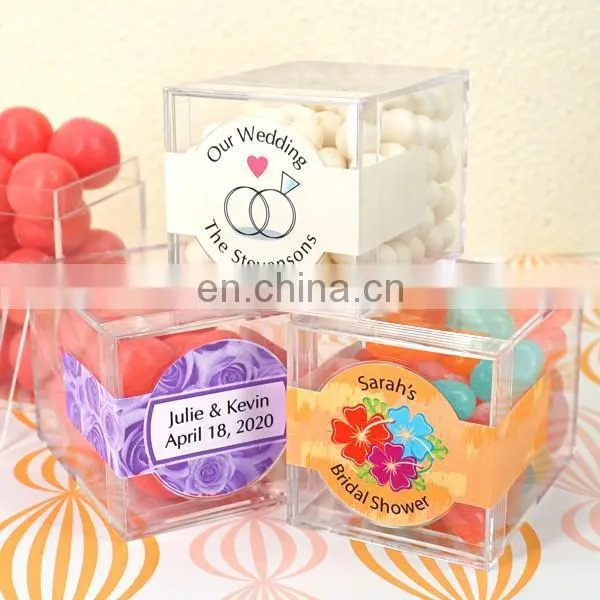 Clear Personalized Acrylic Wedding Decorate Favor Boxes photo-2