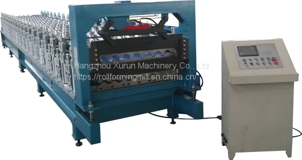 Double Layer Ibr Trapezoidal Metal Aluminum Roofing Roll Forming Machine photo-4